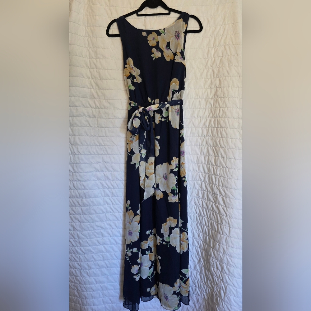 Navy Blue Maxi With Floral Pattern